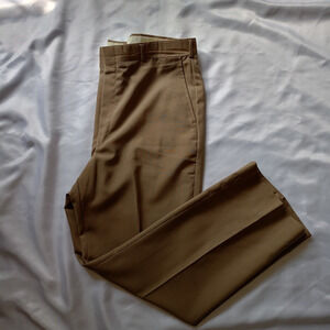 Johnny Carson Dress Pants Trouser Flat Front Beige Tan Pockets Men's Size 36x29